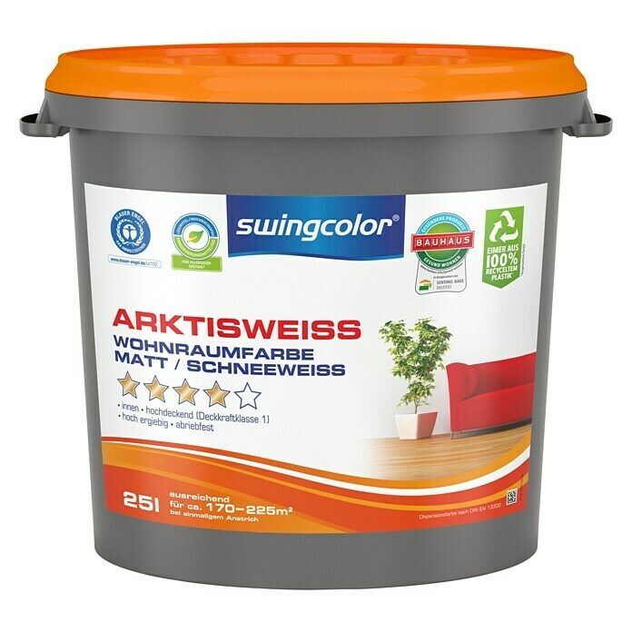 swingcolor Wandfarbe Arktisweiß