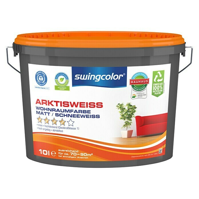 swingcolor Wandfarbe Arktisweiß