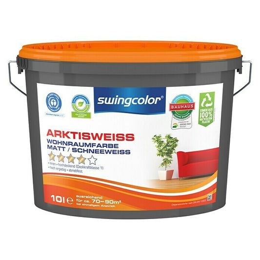 swingcolor Wandfarbe Arktisweiß