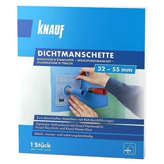 Knauf Dichtmanschette Durchmesser Loch: 32 mm - 55 mm, 150 x 150 mm